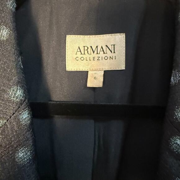 Armani Collezioni Giacca Polka Dot Silk Wool Blend Blazer – Size 6 - Picture 3 of 14